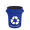 41-50 Royal Blue Gallons Spandex Stretch Trash Can Cover Recycling Logo Party